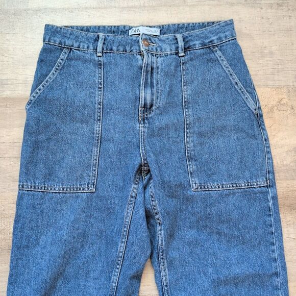 Zara Denim Womens Jeans Y2K Size 4 Straight Blue - Picture 2 of 8